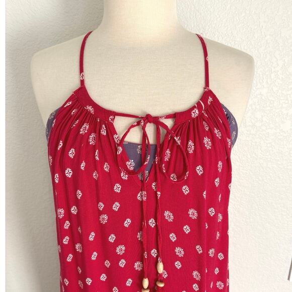 Maeve Anthropologie Kira Printed Maxi Dress Red Purple Size Small - Picture 8 of 11